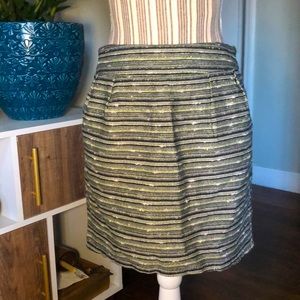 Multi-color striped skirt